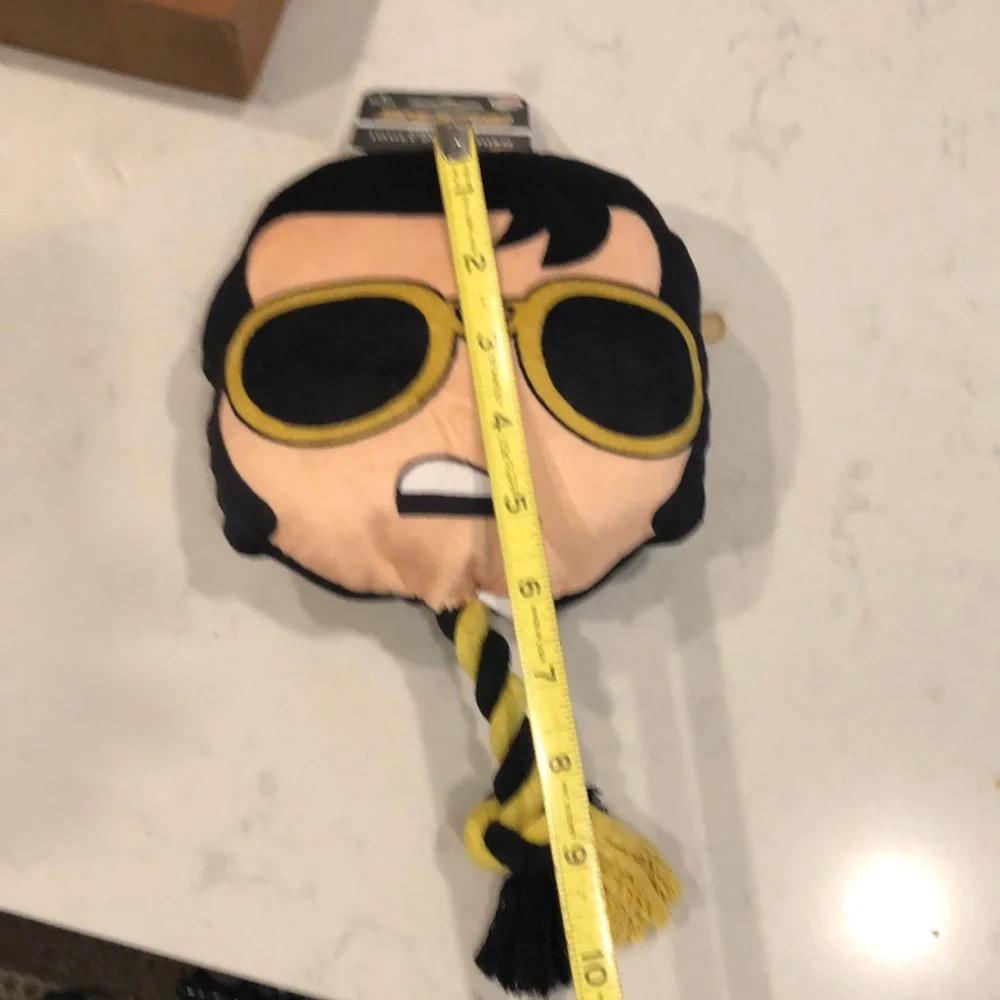 ELVIS Black and Yellow Dog Toy with Tassels